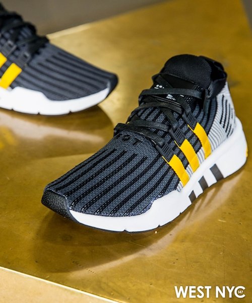 adidas EQT Support Mid ADV Primeknit "Black / EQT Yellow" - West NYC