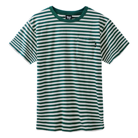 West NYC Stripe Tee Shirt Forest/Sail