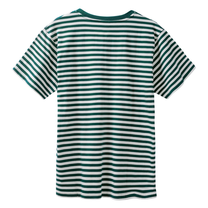 West NYC Stripe Tee Shirt Forest/Sail