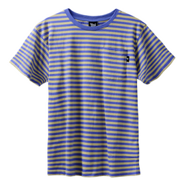 West NYC Stripe Tee Shirt Lilac/Sunflower