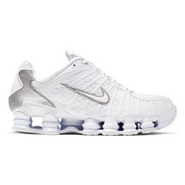 Nike Men's Shox TL White/Metallic Silver/Max Orange/White