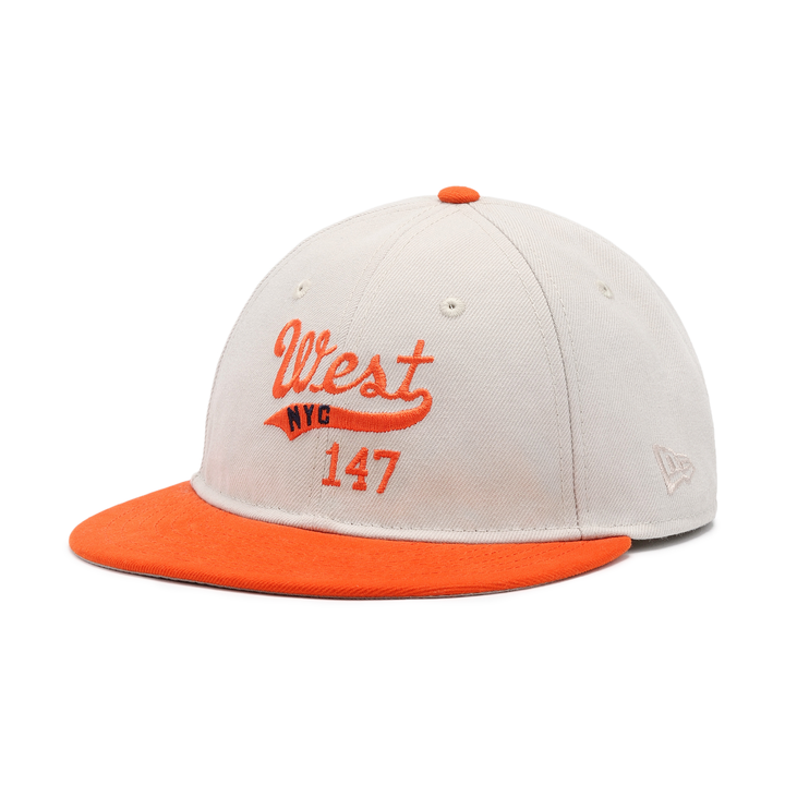 New Era X West NYC 9FIFTY RC Retro Crown Stone/Orange Core Logo Snapback