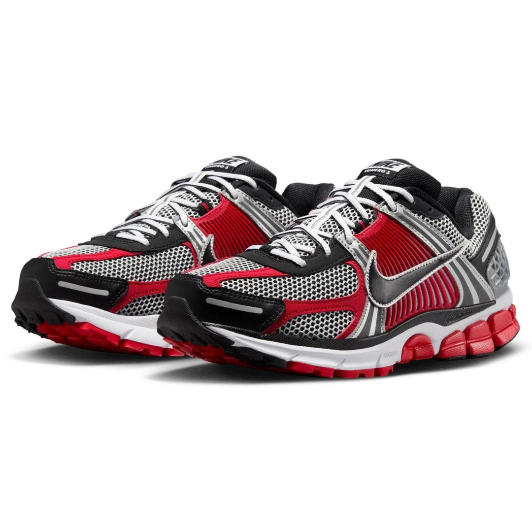 Nike Men's Zoom Vomero 5 Metallic Silver/University Red/White/Black