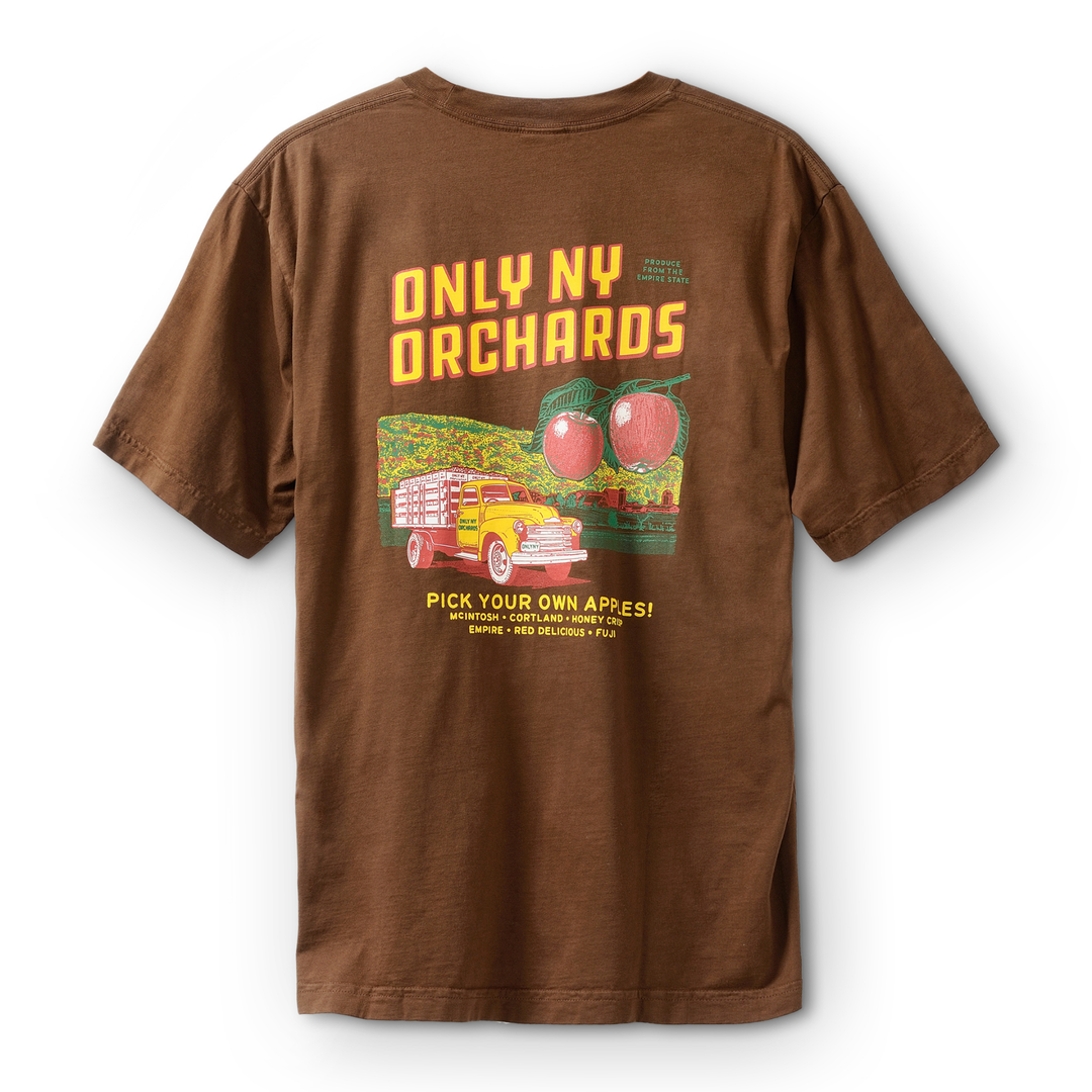 Only NY Men's Orchards T-Shirt Brown