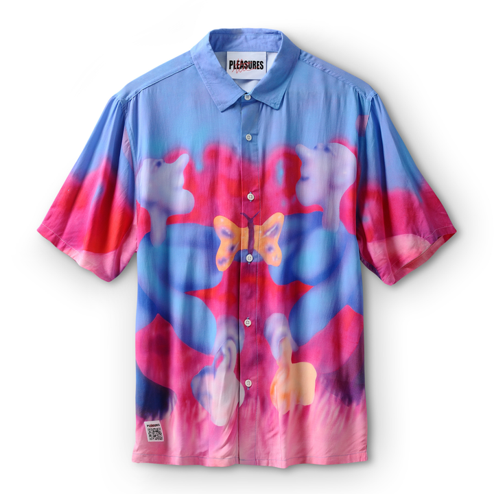 Pleasures Men's Interaction Button Down Pink