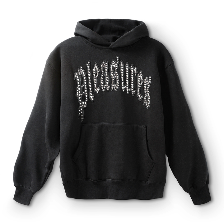 Pleasures Men's Twitch Studded Hoodie Black