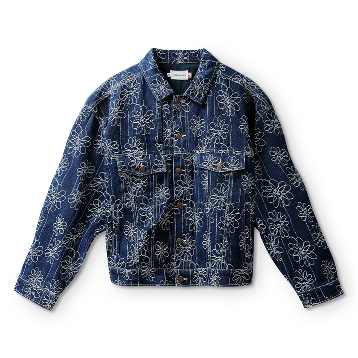 Honor The Gift Men's Flower Jacquard Jacket Light Indigo