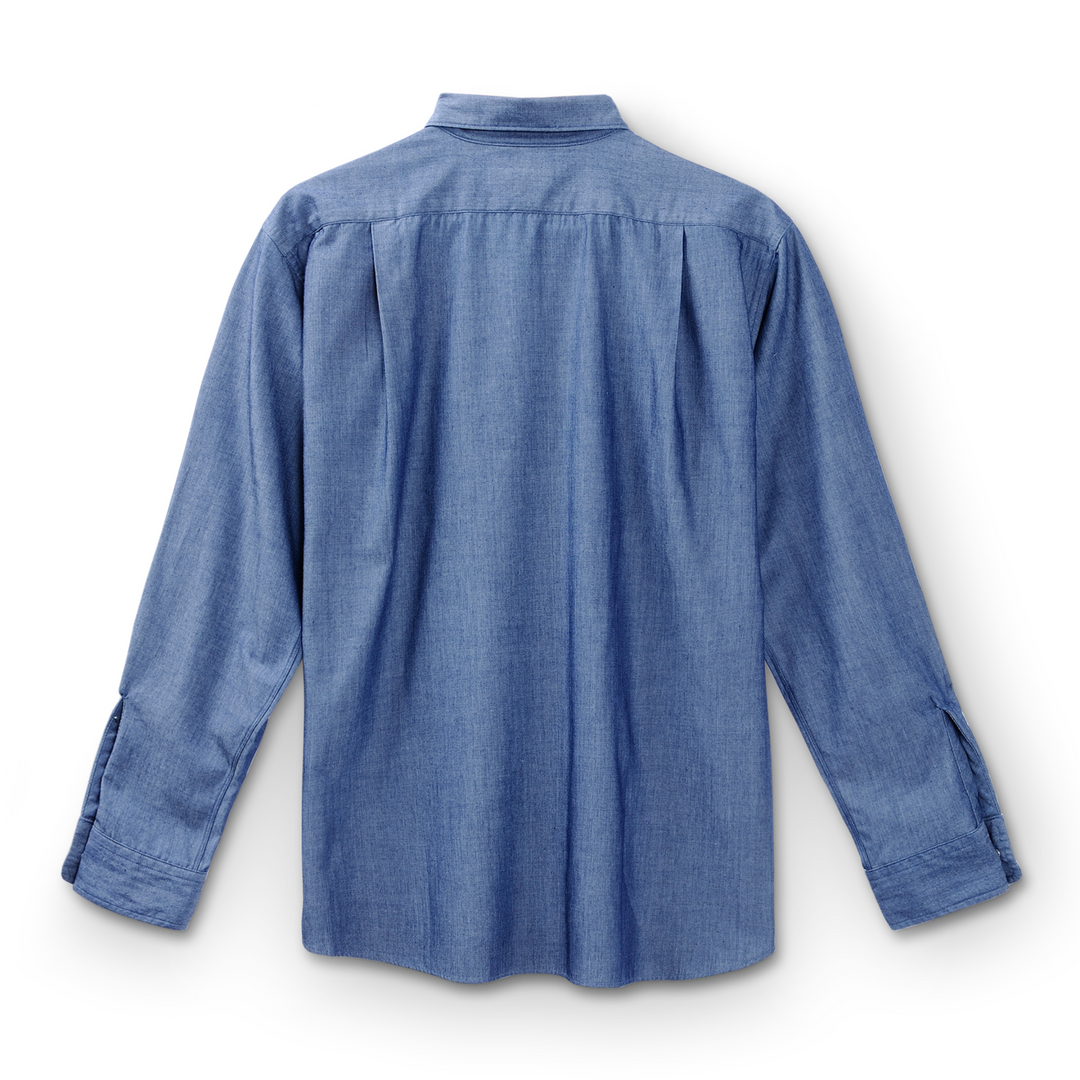 Nanamica Men's Regular Collar Chambray Shirt Indigo