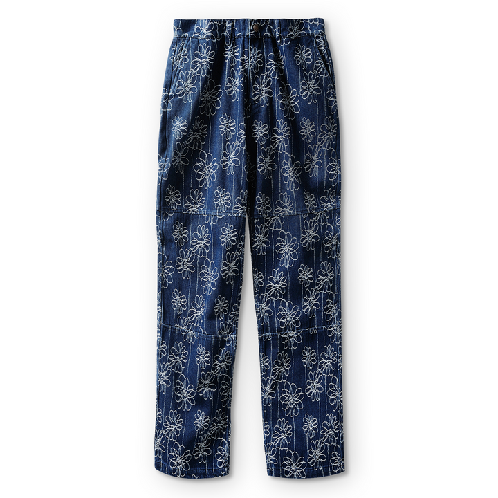 Honor The Gift Men's Flower Jacquard Pant Light Indigo