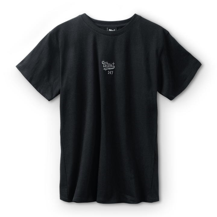 West NYC Embroidered Logo Tee Shirt Black