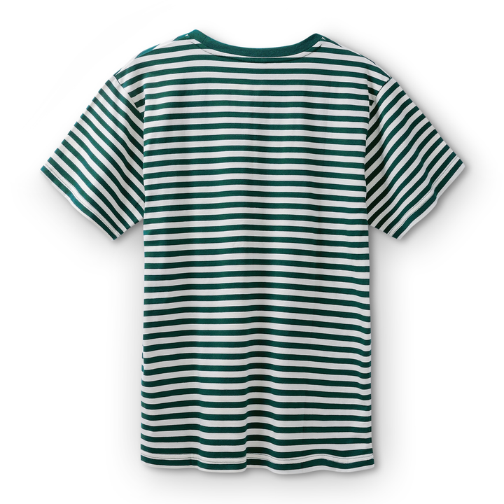 West NYC Stripe Tee Shirt Forest/Sail