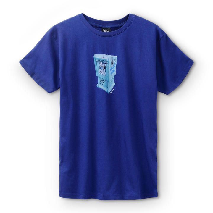 West NYC X Akiva Listman Newspaper Box Tee Shirt Navy