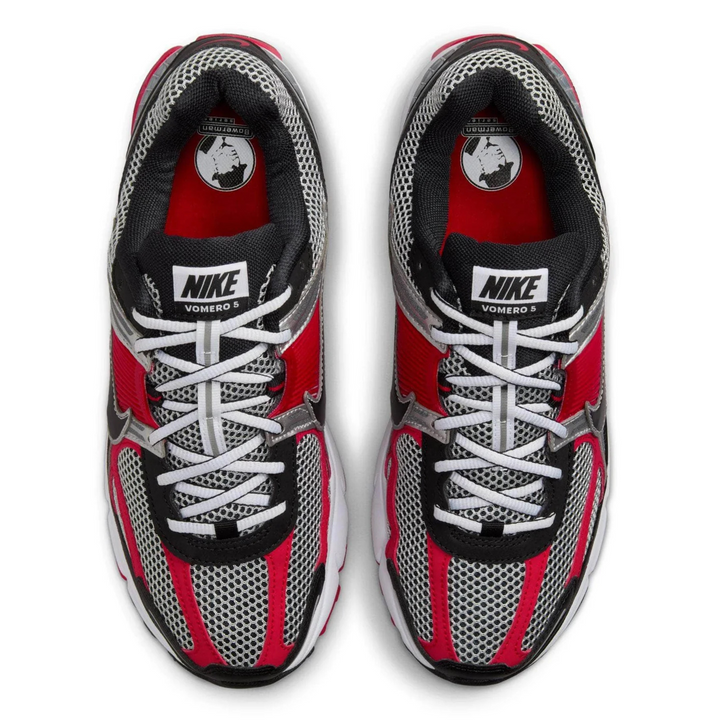 Nike Men's Zoom Vomero 5 Metallic Silver/University Red/White/Black