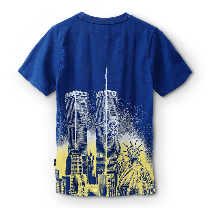 West NYC Skyline Tee Shirt Navy