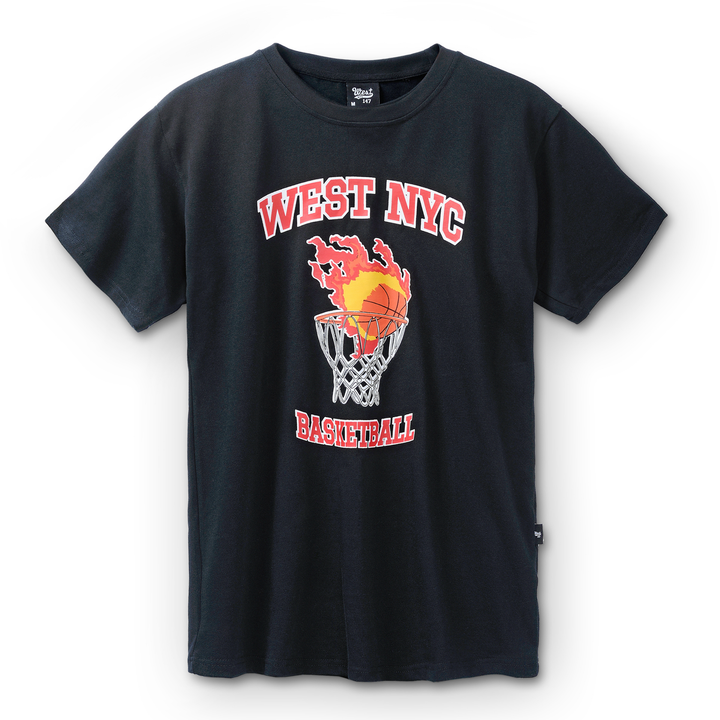 West NYC Basketball Tee Shirt Black