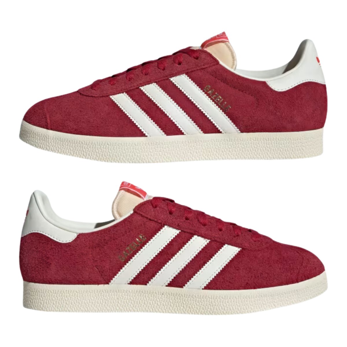 Adidas Originals Gazelle Men s Team Victory Red Off White Cream White Shoes Size 9