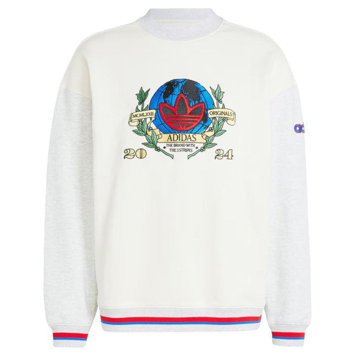 Adidas Men's OLPC Originals Olympic Crew Sweater Cloud White/Grey - 5022706 - West NYC