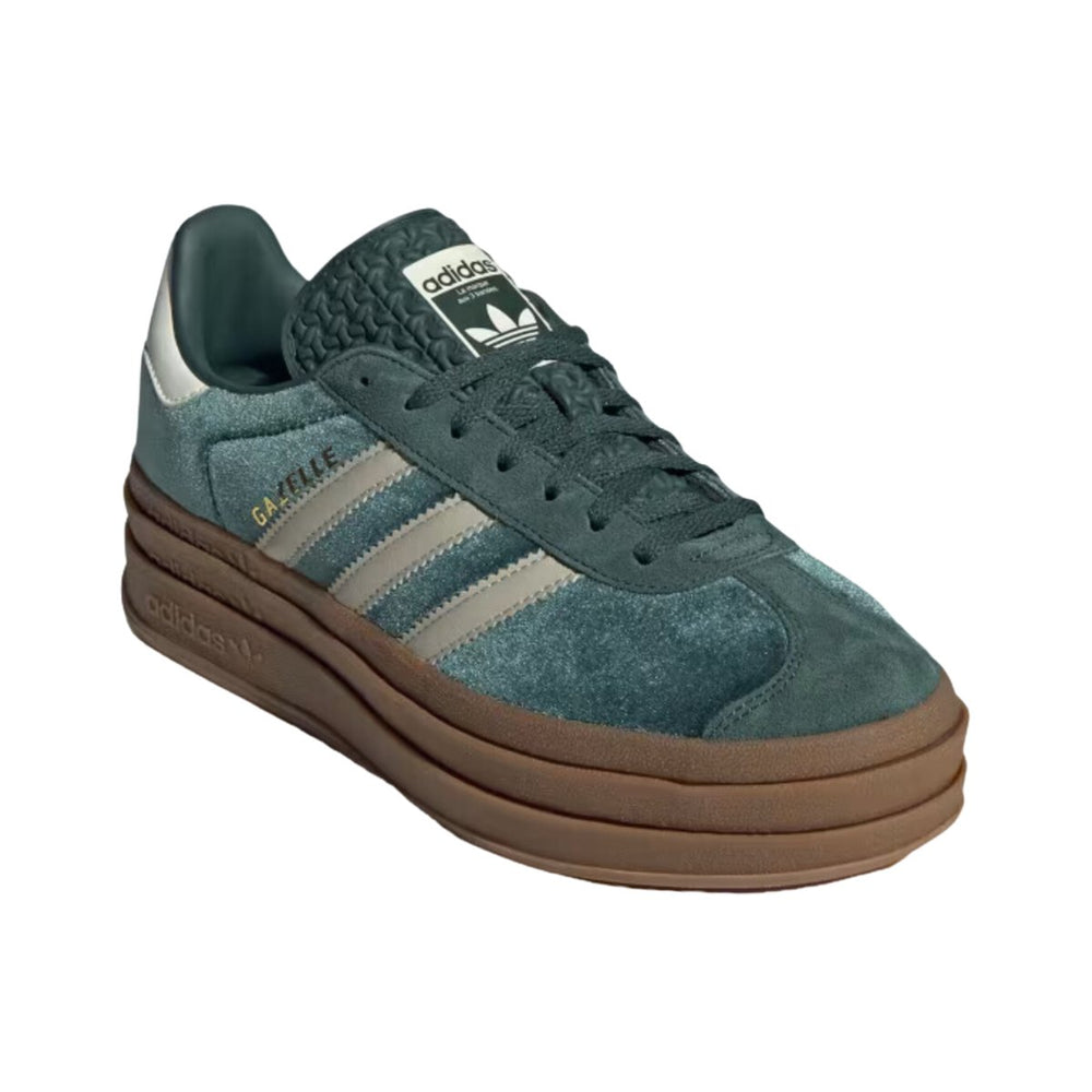 Adidas Women's Gazelle Bold Mineral Green/Putty Grey Velvet - 3016958 - West NYC