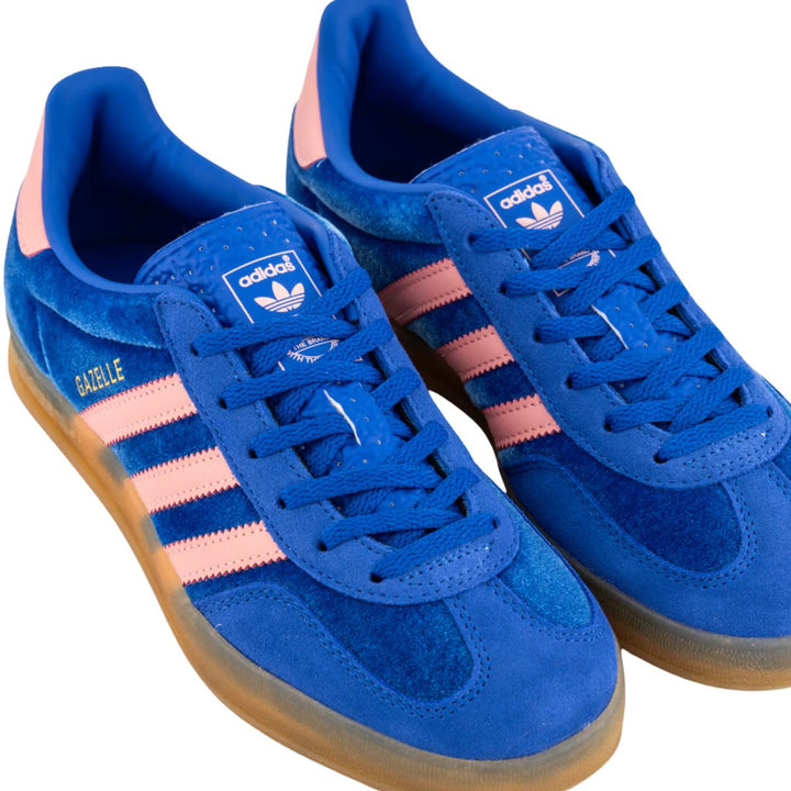 Adidas Women's Gazelle Indoor Blue/Semi Pink Spark/Gum - 10046428 - West NYC