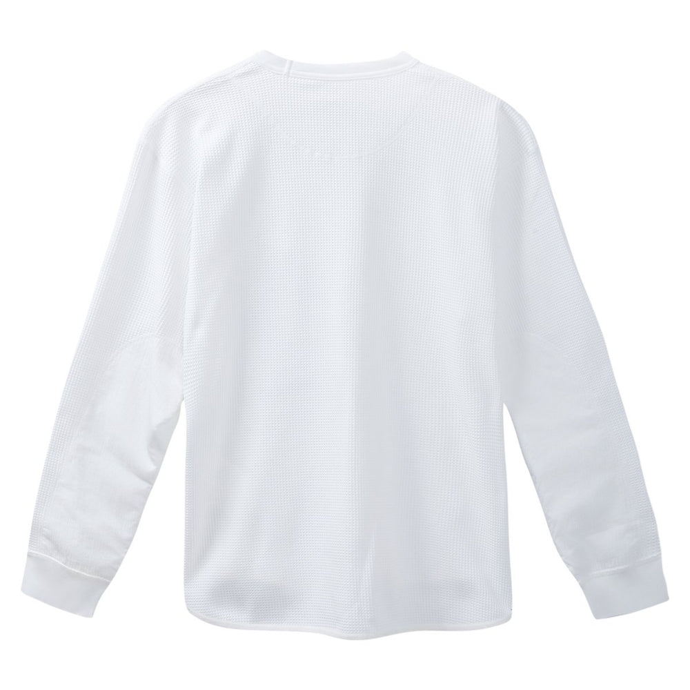 And Wander Men's PE Waffle Long Sleeve T-Shirt White - 10060514 - West NYC