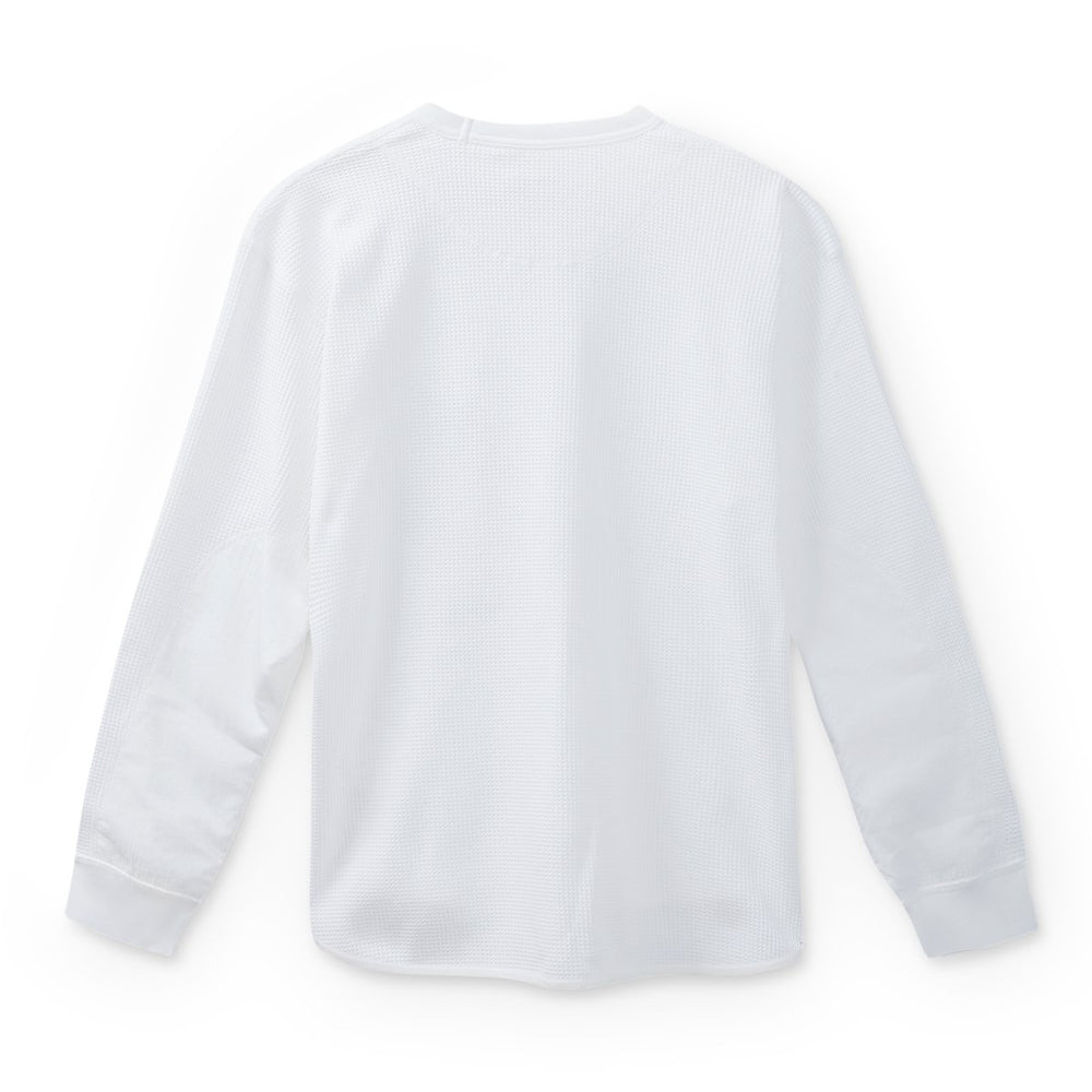 And Wander Men's PE Waffle Long Sleeve T-Shirt White - 10060514 - West NYC