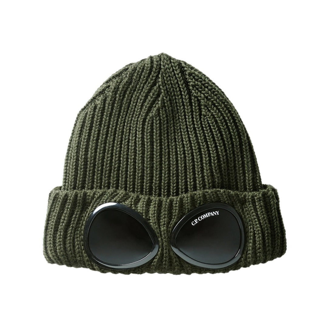 C.P. Company Wool Goggle Beanie Ivy Green - 10052505 - West NYC