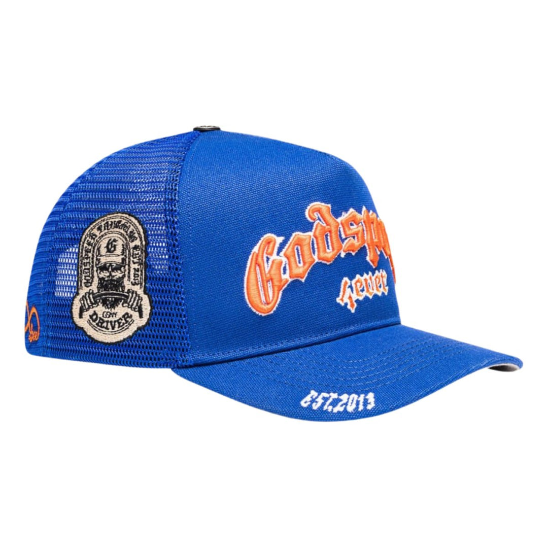 Godspeed Forever Trucker Hat Blue/Orange - 10060454 - West NYC