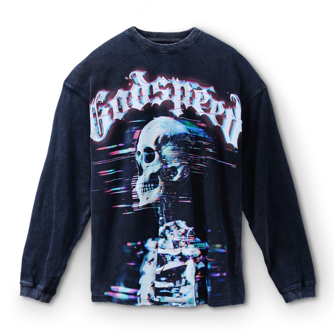 Godspeed Men's Matrix Glitch Long Sleeve Black Wash - 10061453 - West NYC