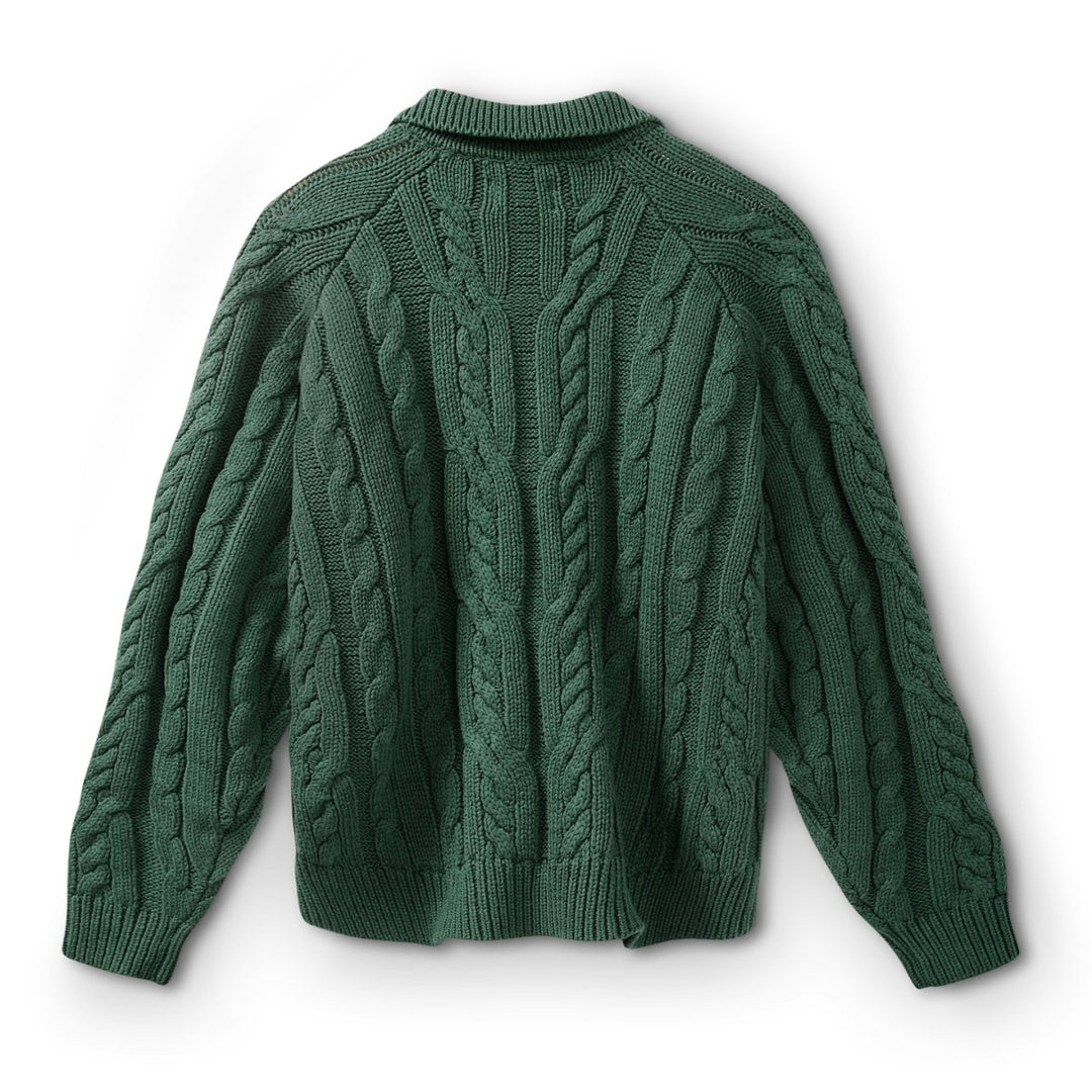 Honor The Gift Men's Cable Zip Leisure Henley Green - 10062927 - West NYC