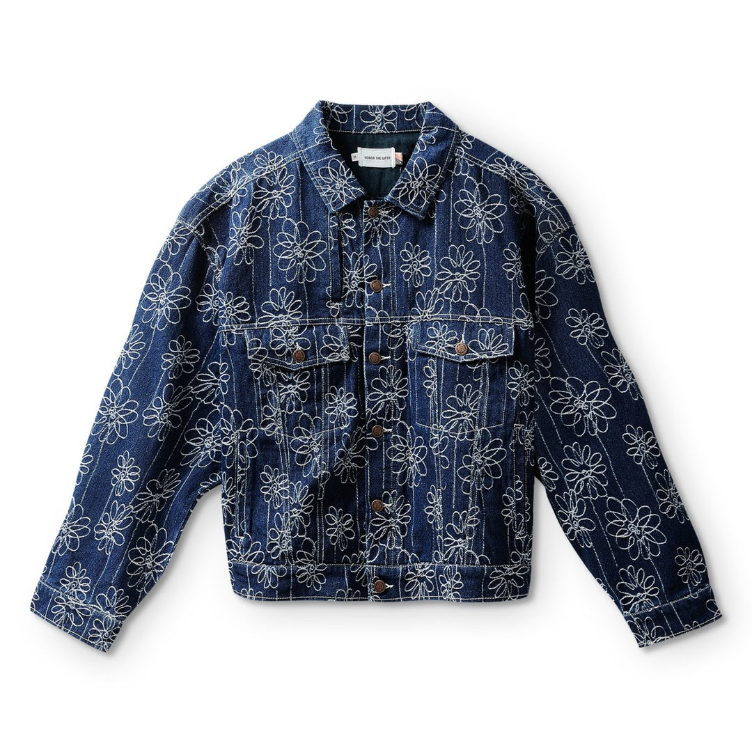 Honor The Gift Men's Flower Jacquard Jacket Light Indigo - 10062963 - West NYC