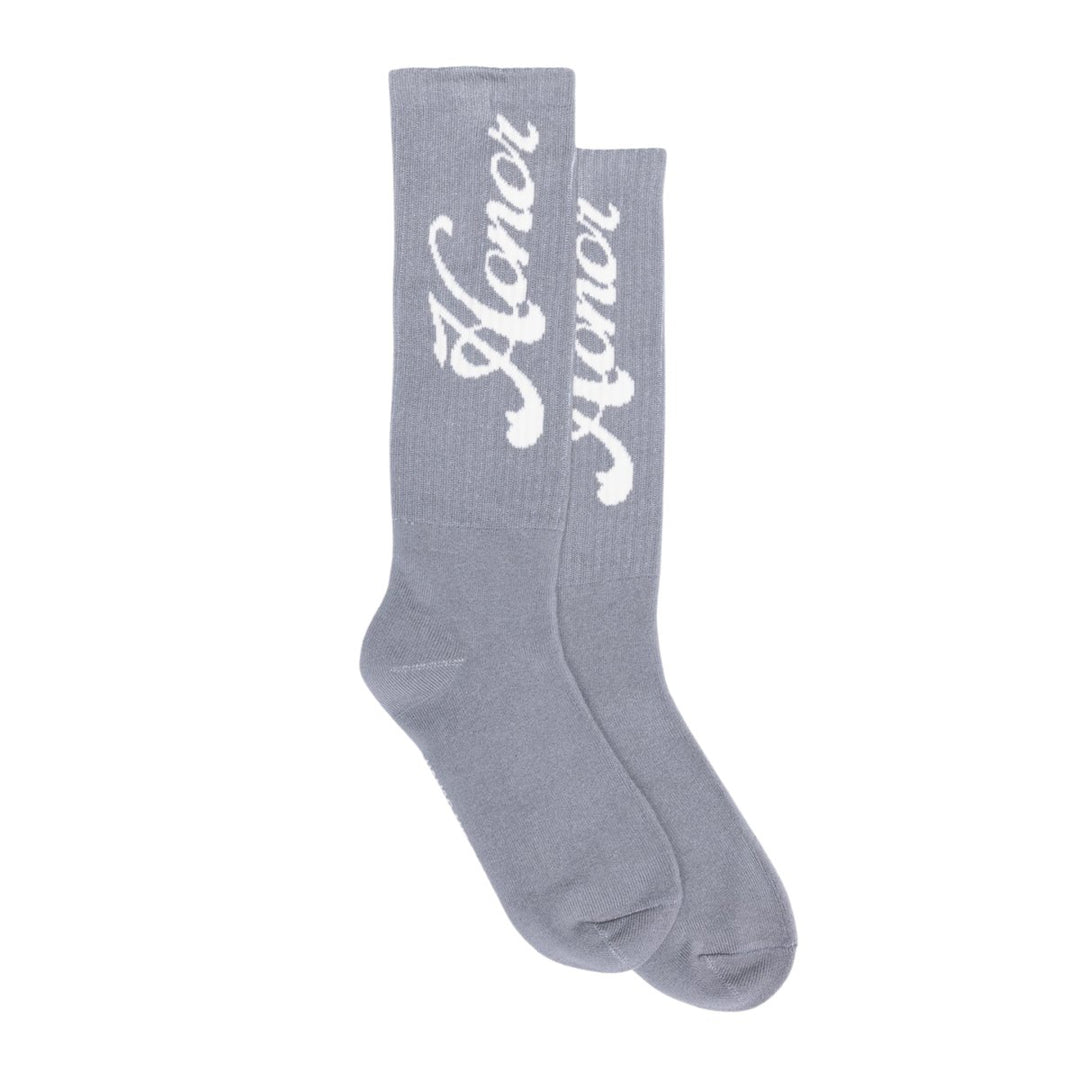 Honor The Gift Men's Honor Script Ribbed Socks Stone - 10062969 - West NYC