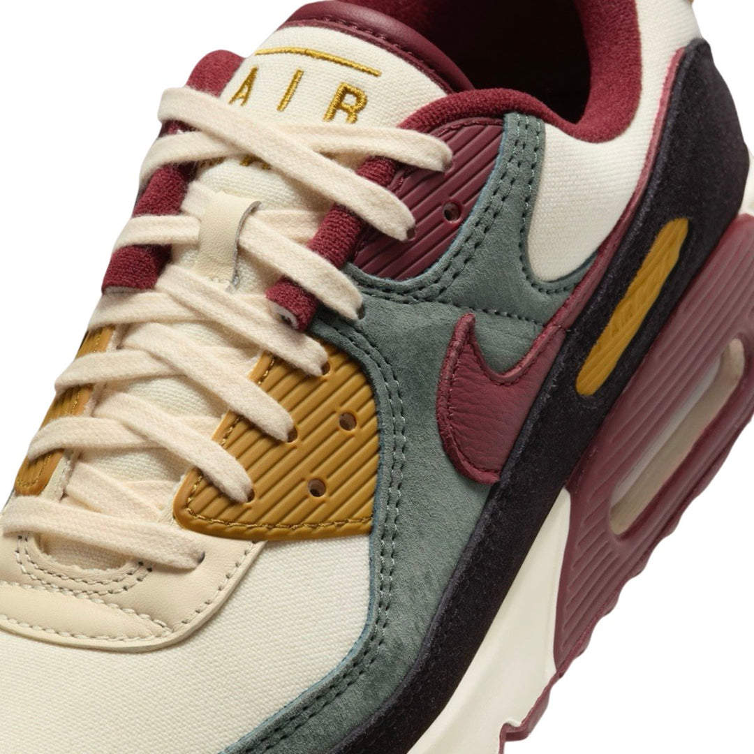 Nike Men's Air Max 90 Prm Coconut Milk/Vintage Green/Black/Dark Team Red/Bronzine - 10051861 - West NYC