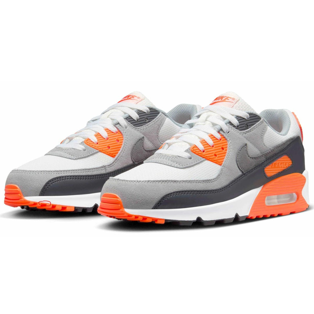 Nike Men's Air Max 90 Summit White/Safety Orange/Dark Smoke Grey/Smoke Grey - 10051840 - West NYC