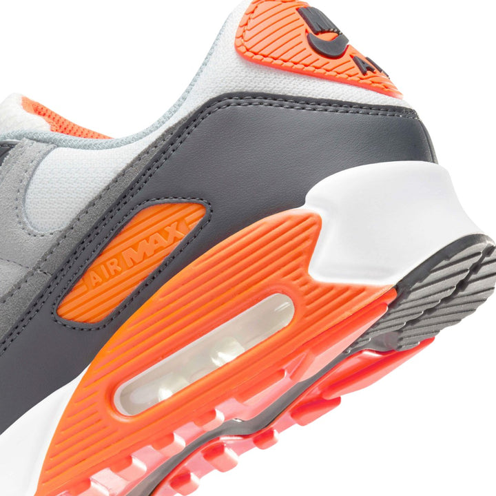 Nike Men's Air Max 90 Summit White/Safety Orange/Dark Smoke Grey/Smoke Grey - 10051840 - West NYC