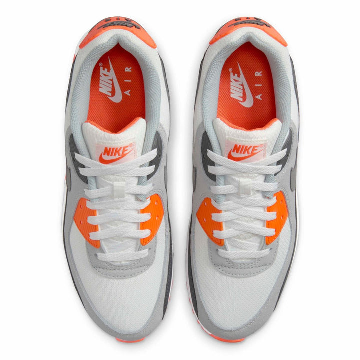 Nike Men's Air Max 90 Summit White/Safety Orange/Dark Smoke Grey/Smoke Grey - 10051840 - West NYC