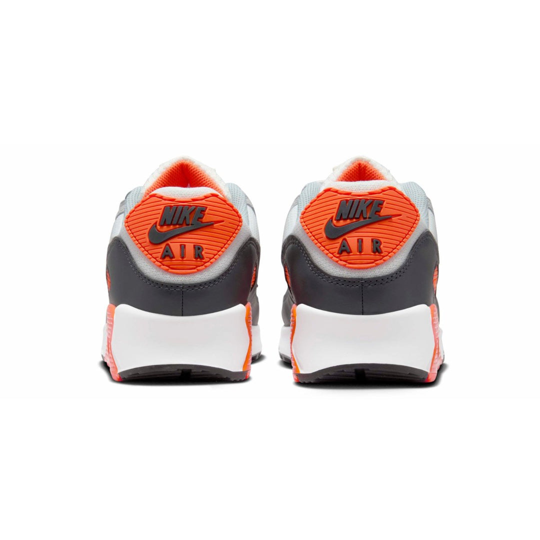 Nike Men's Air Max 90 Summit White/Safety Orange/Dark Smoke Grey/Smoke Grey - 10051840 - West NYC