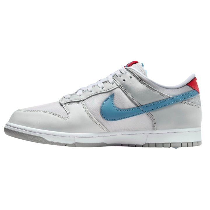 Nike Men's Dunk Low Metallic Silver/Cascade Blue/Neutral Grey/Gym Red - 5022679 - West NYC