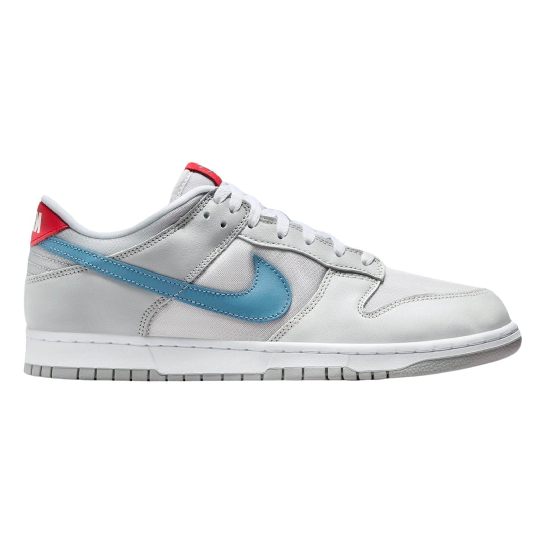 Nike Men's Dunk Low Metallic Silver/Cascade Blue/Neutral Grey/Gym Red - 5022679 - West NYC