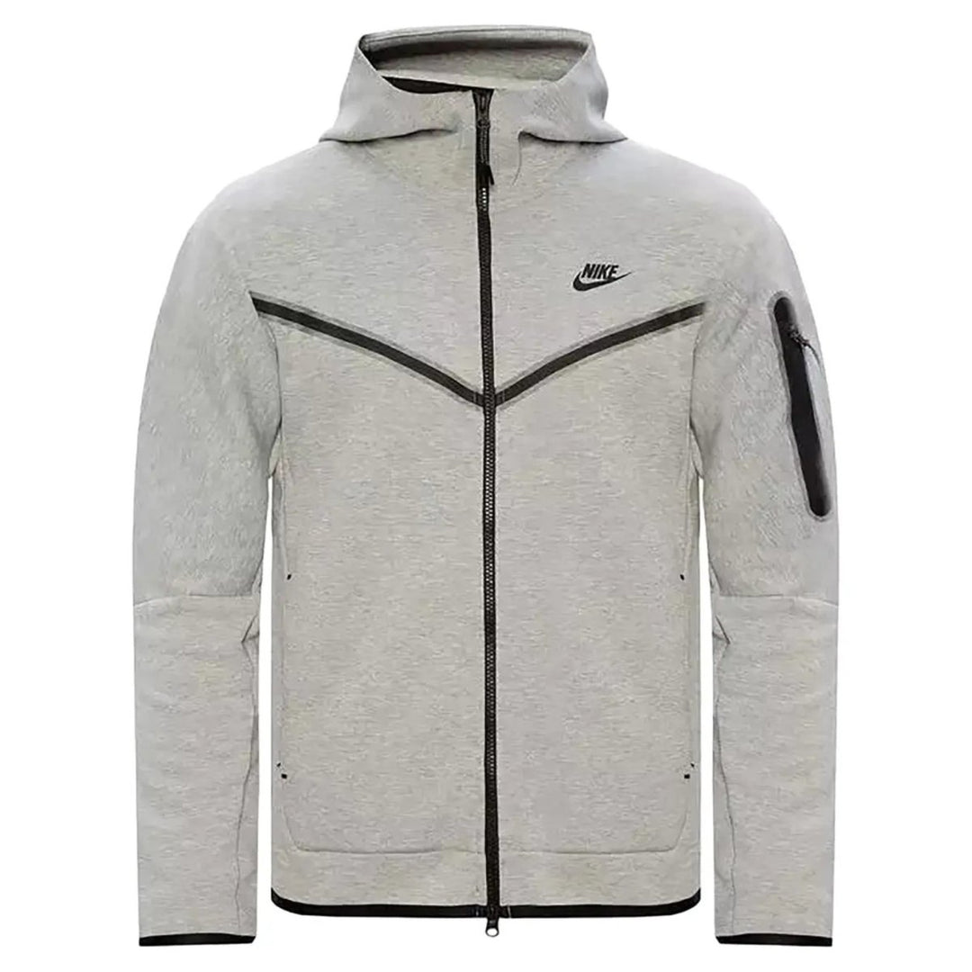 Nike Men's Tech Full - Zip Windrunner Hoodie Dark Grey Heather/Black - 5023645 - West NYC