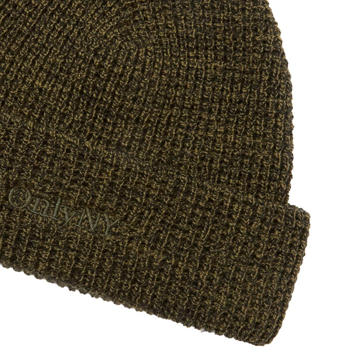 Only NY Lodge Waffle Knit Beanie Marled Olive - 10061590 - West NYC