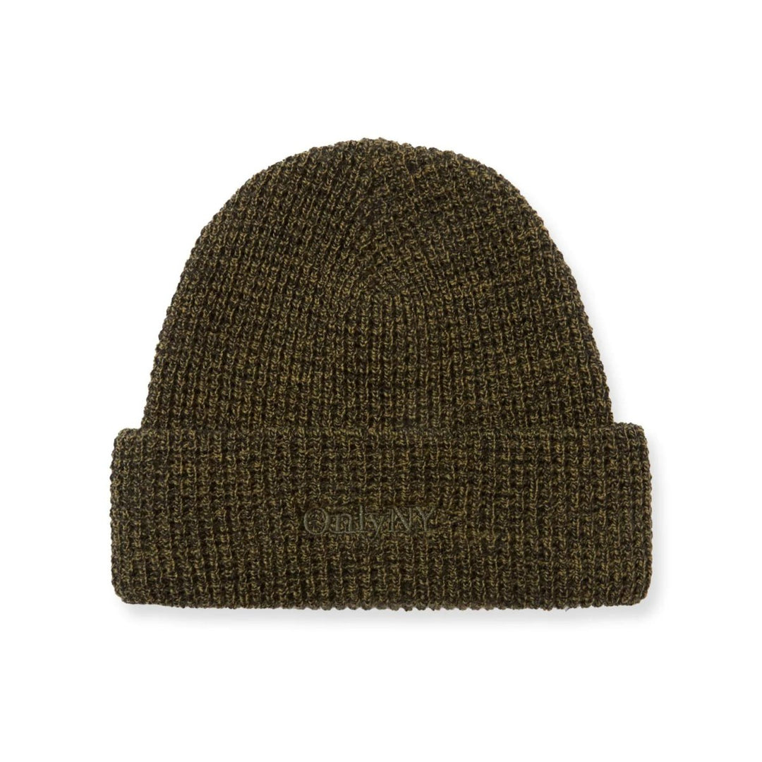 Only NY Lodge Waffle Knit Beanie Marled Olive - 10061590 - West NYC