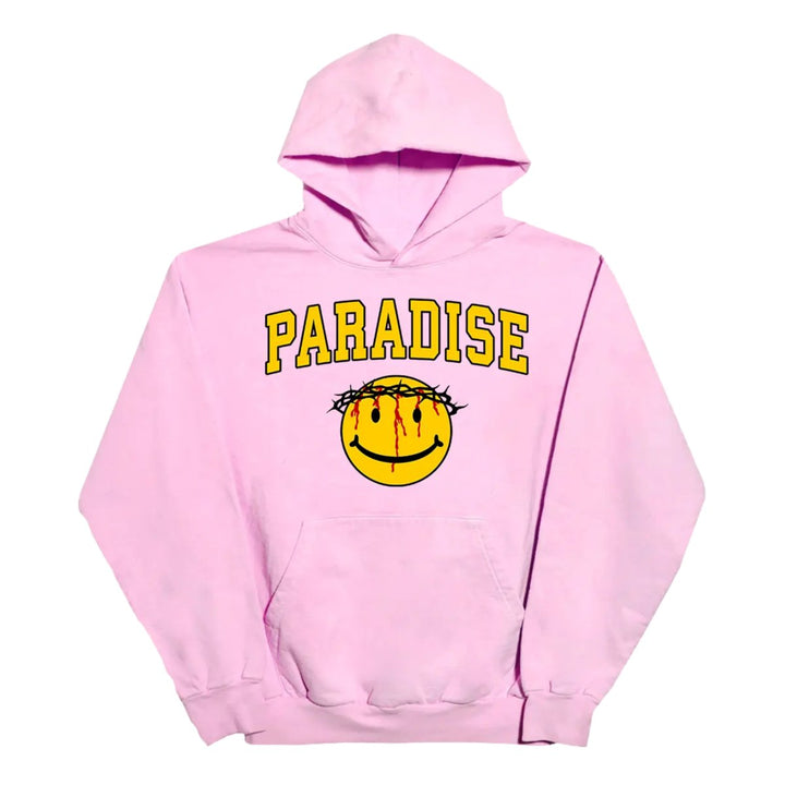 Paradise Smiley Jesus Hoodie Pink - 10055190 - West NYC