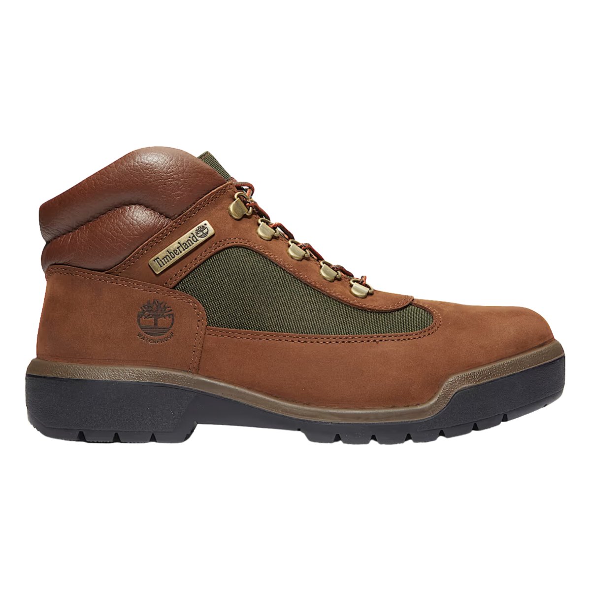 Timberland Men s Field Boot Dark Brown Nubuck Waterproof 8.5 Brown