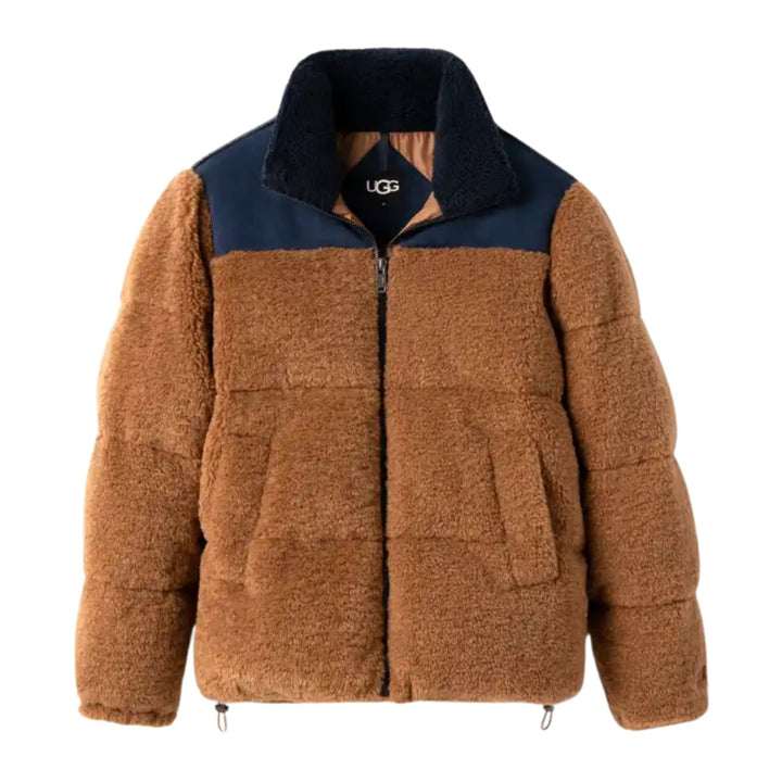 UGG Men's Emette UGGfluff Puffer Jacket Chestnut/Mariner - 9018385 - West NYC