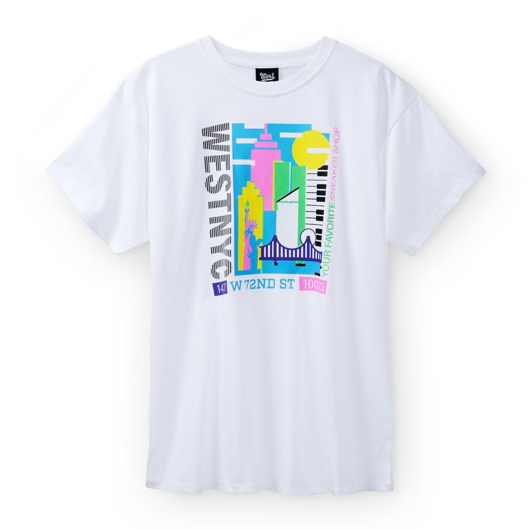 West NYC 90's Tee Shirt White/Multi - 10044158 - West NYC