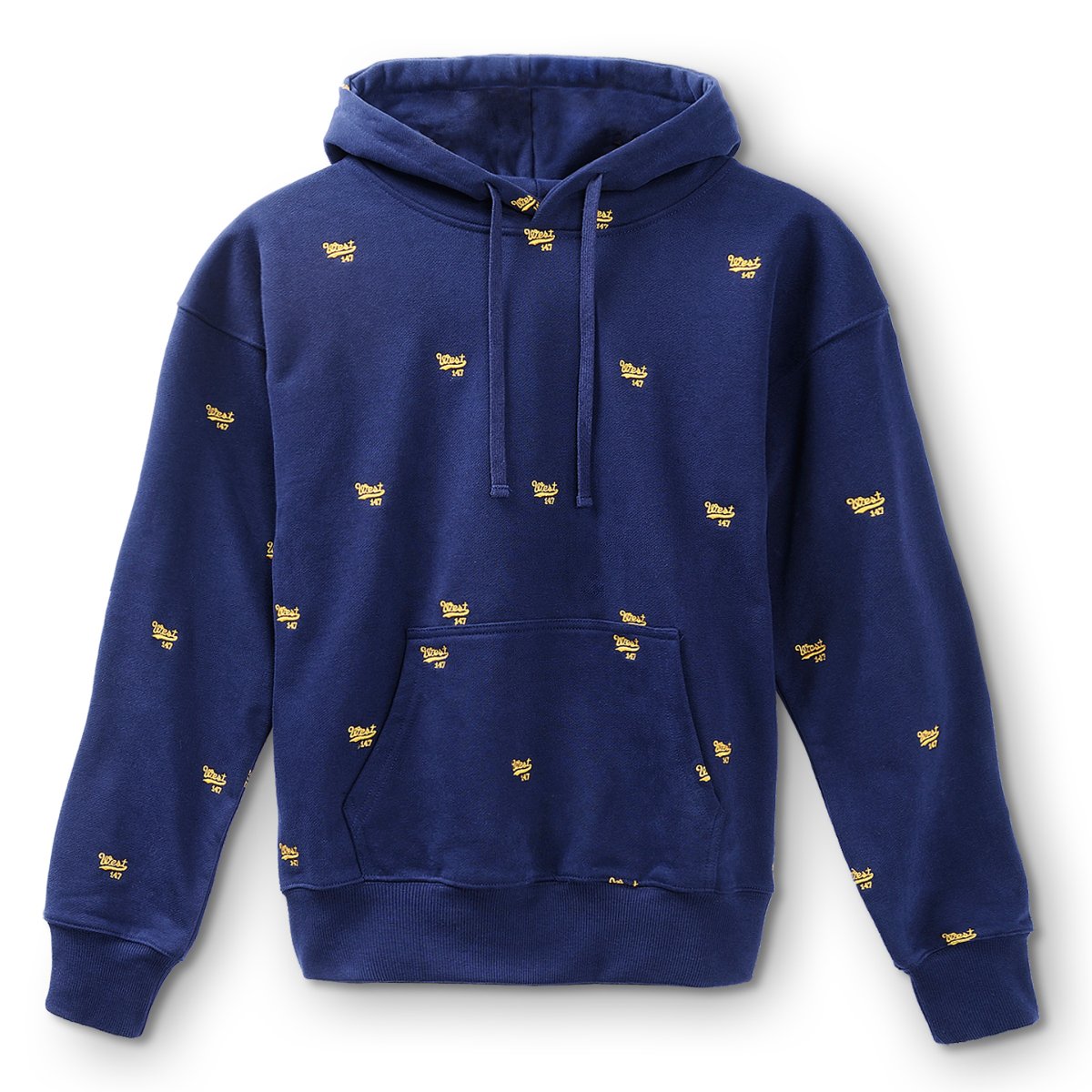 Navy and gold hoodie best sale