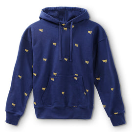 West NYC All Over Embroidery Hoodie Navy/Gold - 10032573 - West NYC