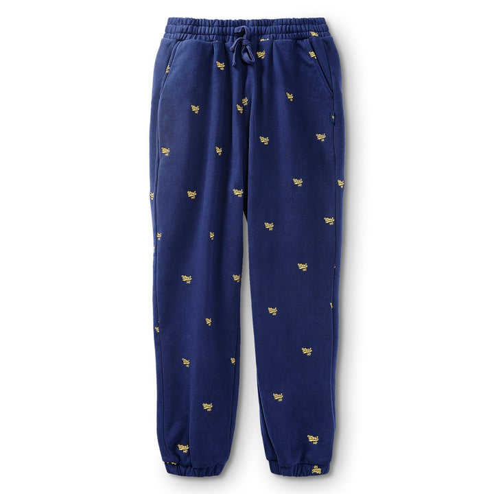 West NYC All Over Embroidery Pant Navy/Gold - 10032582 - West NYC