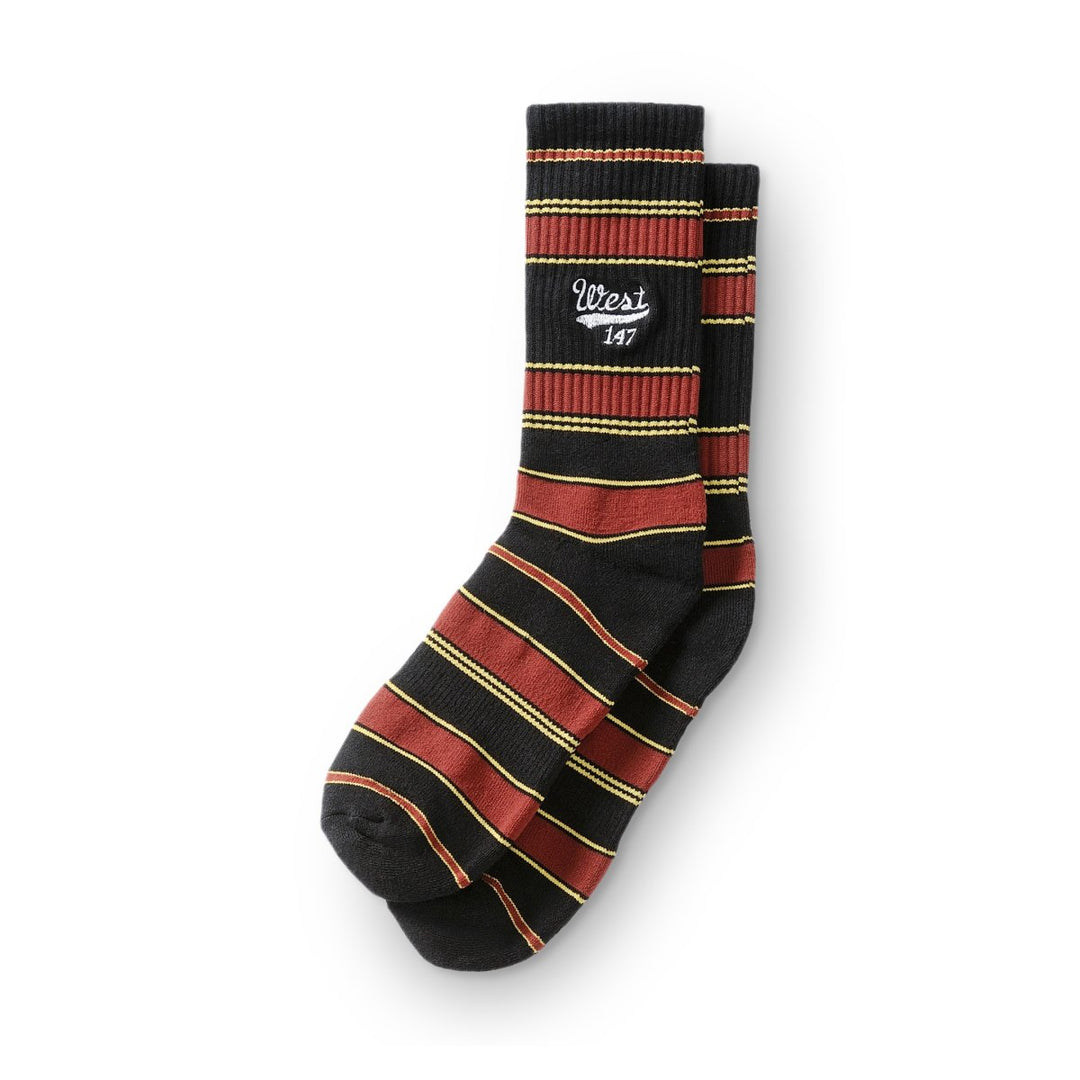 West NYC Stripe Sock Black/Wine/Mustard/White - 10051931 - West NYC