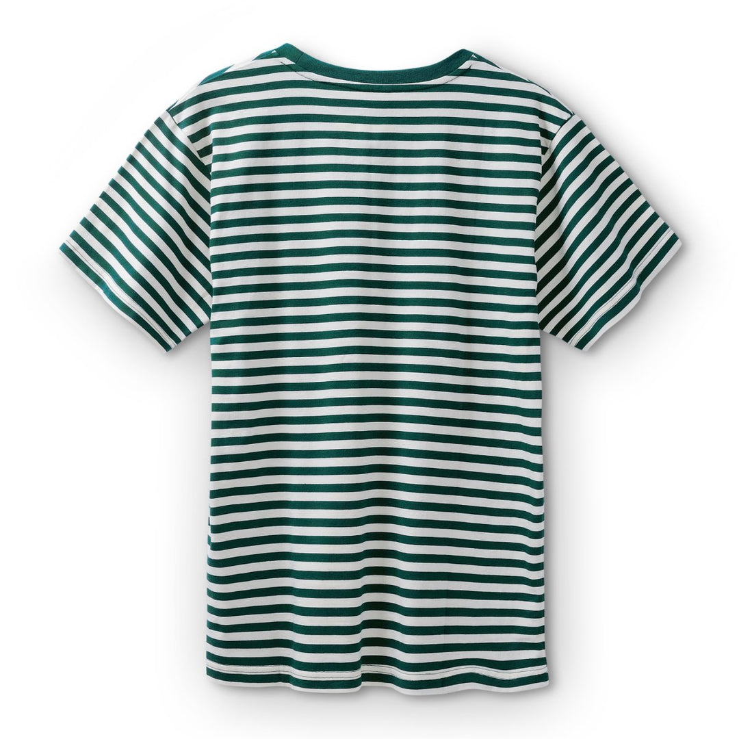 West NYC Stripe Tee Shirt Forest/Sail - 10051971 - West NYC